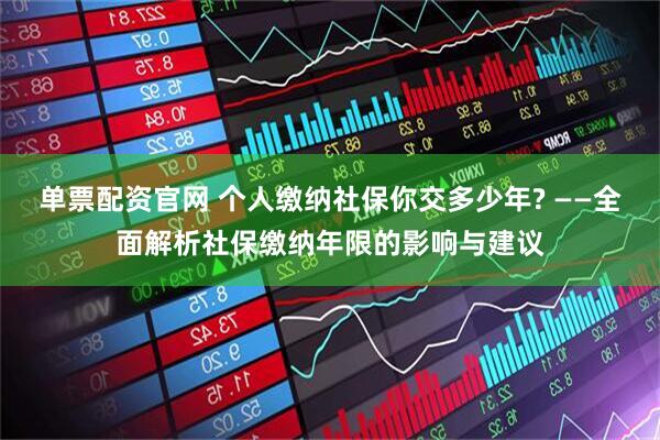 单票配资官网 个人缴纳社保你交多少年? ——全面解析社保缴纳年限的影响与建议