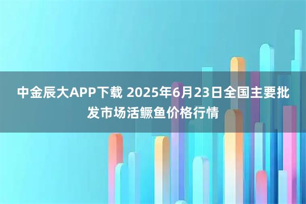 中金辰大APP下载 2025年6月23日全国主要批发市场活鳜鱼价格行情