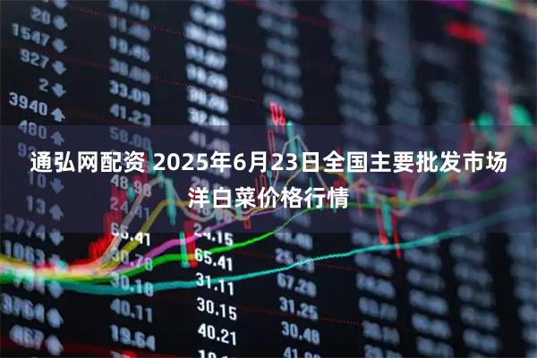 通弘网配资 2025年6月23日全国主要批发市场洋白菜价格行情