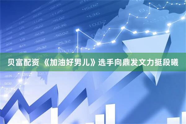 贝富配资 《加油好男儿》选手向鼎发文力挺段曦
